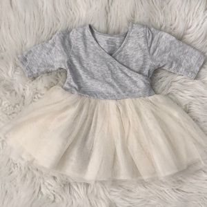 Old Navy Gray and Cream Tutu Dress 3-6 months